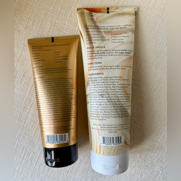 Nakery Beauty Collagen Cleanser and Dulce Vanilla Body Butter Set. New, sealed - Picture 2 of 7